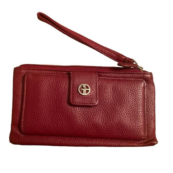 Giani Bernini Red Leather Wallet - Picture 1 of 8